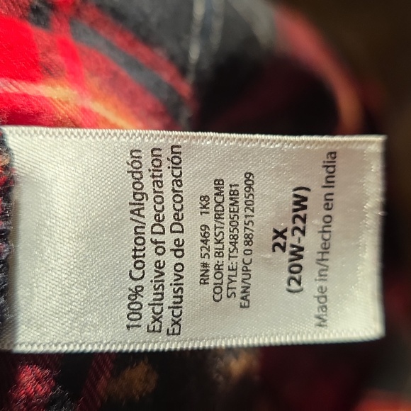 Upcycled Plaid Let's Go Girl's Flannel - Picture 9 of 10